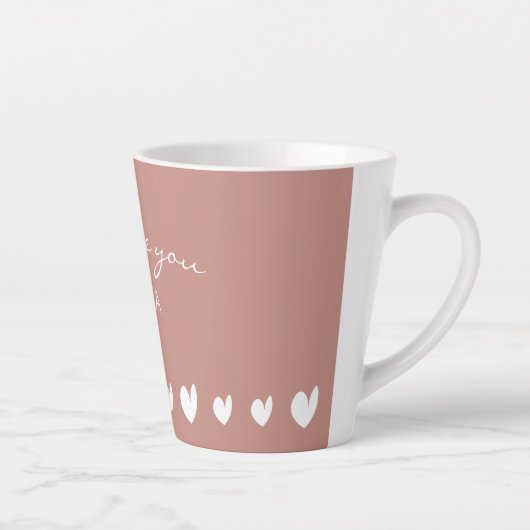 Wir Liebe Sie Nana Heart Lachs II Latte Tasse (Rechts)