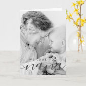 Wir Liebe Sie Nana Modernes klassisches Foto Karte (Gelbe Blume)