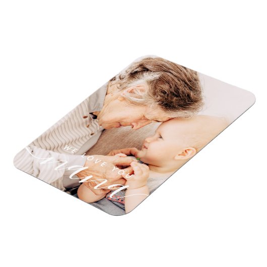 Wir Liebe Sie Nana Modernes klassisches Foto Magnet (Linke Seite)