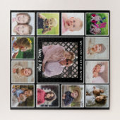 Wir Liebe Sie Nana & Papa 13 Grandkids Foto Collag Puzzle (Horizontal)