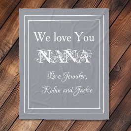 "Wir Liebe Sie NANA" Personalisiert Niedlichen Cud Fleecedecke