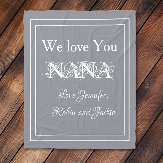 "Wir Liebe Sie NANA" Personalisiert Niedlichen Cud Fleecedecke