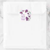 Wir Liebe Sie Nana Schöne Lila Blume Runder Aufkleber (Tasche)