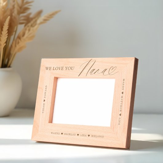 Wir Liebe Sie Nana Script Herzlichen Enkel Namen Geätzte Rahmen