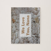 Wir Liebe Sie Nana Tree Bark Foto Rustikal Außenbe Puzzle (Vertikal)