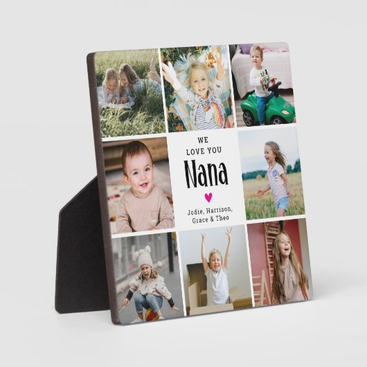 Wir Liebe Sie Nana's Foto Collage Geschenk Fotoplatte (Vorderseite)