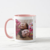 Wir Liebe Sie Nanny 2 FotoCollage Oma Rosa Tasse (Links)