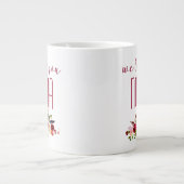 Wir Liebe Sie Nonna Burgund Floral Jumbo-Tasse (Vorderseite)