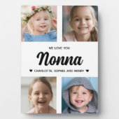 Wir Liebe Sie Nonna Familie halten Foto Collage Fotoplatte (Vorderseite)