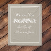 "Wir Liebe Sie NONNA" Personalisiert Beige Fleecedecke