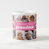 Wir Liebe Sie Oma - 17 FotoCollage Jumbo-Tasse (Vorderseite)