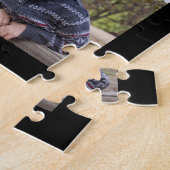 Wir Liebe Sie OMA 3 Foto Collage Black Puzzle (Seite)