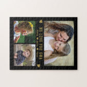Wir Liebe Sie OMA 3 Foto Collage Black Puzzle (Horizontal)