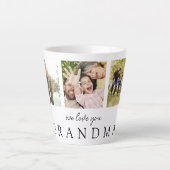 Wir Liebe Sie Oma 3 Foto Personalisiert Monogramm Milchtasse (Vorderseite)