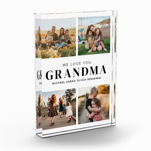 Wir Liebe Sie Oma 4 Foto Collage Foto Block (Links)