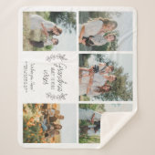 Wir Liebe Sie Oma 5 Foto Collage personalisiert Sherpadecke (Vorderseite)