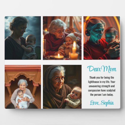 Wir Liebe Sie Oma 5-Foto Fotoplatte (Vorderseite)