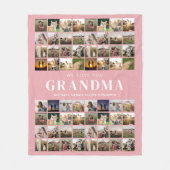 Wir Liebe Sie Oma 64 FotoCollage Fleecedecke (Vorderseite)