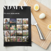 Wir Liebe Sie Oma 64 FotoCollage Geschirrtuch (Viertel Falte)