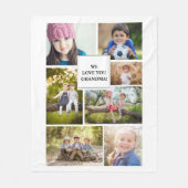 Wir Liebe Sie Oma 7 Foto Kinderfamilie Fleecedecke (Vorderseite)