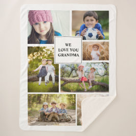 Wir Liebe Sie Oma 7 FotoCollage Großkind Sherpadecke