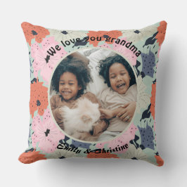 Wir Liebe Sie Oma Blumenbezeichnungen Foto und Nam Kissen