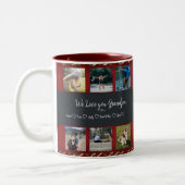 Wir Liebe Sie, Oma Custom 6 Foto Grid 2-T Zweifarbige Tasse (Links)