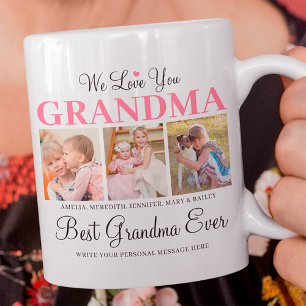 Wir Liebe Sie Oma Custom Foto Collage Tasse