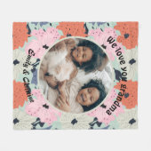 Wir Liebe Sie Oma Custom Foto Fleece Blanket (Vorderseite (Horizontal))