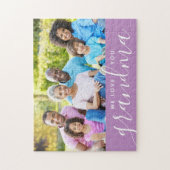 Wir Liebe Sie Oma Custom Foto Geschenk | LILA Puzzle (Vertikal)