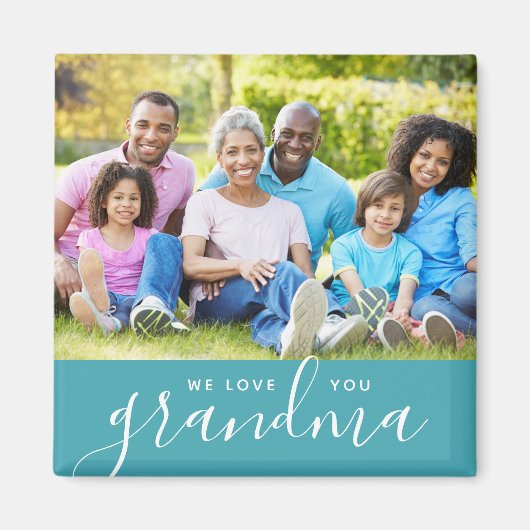 Wir Liebe Sie Oma Custom Foto Magnet (Vorne)