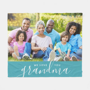 Wir Liebe Sie Oma Custom Foto Muttertagsgeschenk Fleecedecke