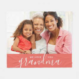 Wir Liebe Sie Oma Custom Foto Muttertagsgeschenk Fleecedecke