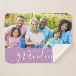 Wir Liebe Sie Oma Custom Foto Muttertagsgeschenk Sherpadecke