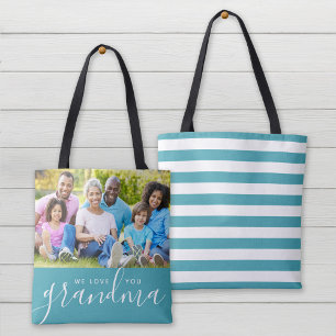Wir Liebe Sie Oma Custom Foto Muttertagsgeschenk Tasche
