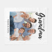 Wir Liebe Sie Oma ein Foto Personalisiert Weiß Fleecedecke (Vorderseite (Horizontal))