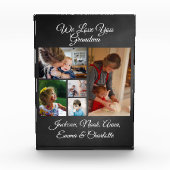 Wir Liebe Sie Oma | Eleganter Black 5 Foto Block (Vorderseite)