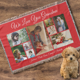 Wir Liebe Sie Oma   Elegantes Red 9 Foto Decke