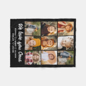 Wir Liebe Sie Oma Familie Moderne FotoCollage Fleecedecke (Vorderseite (Horizontal))