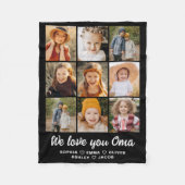 Wir Liebe Sie Oma Familie Moderne FotoCollage Fleecedecke (Vorderseite)