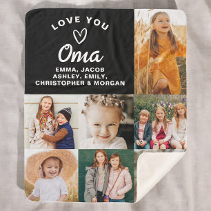 Wir Liebe Sie Oma Familie Moderne FotoCollage Sherpadecke