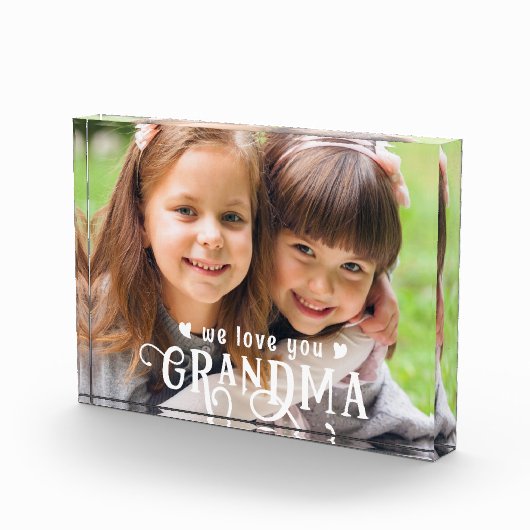 Wir Liebe Sie Oma Foto benutzerdefinierte Farbe (Rechts)