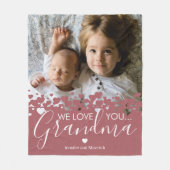 Wir Liebe Sie Oma Foto Fleecedecke (Vorderseite)