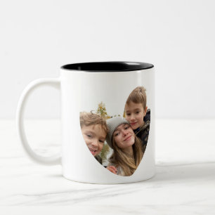 Wir Liebe Sie Oma Foto Herz Zwei-Tone Zweifarbige Tasse