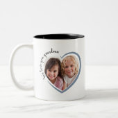 Wir Liebe Sie Oma Foto Herz Zweifarbige Tasse (Links)