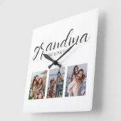 Wir Liebe Sie Oma Foto Quadratische Wanduhr (Winkel)