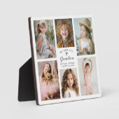 Wir Liebe Sie Oma FotoCollage Keepake Fotoplatte (Vorderseite)