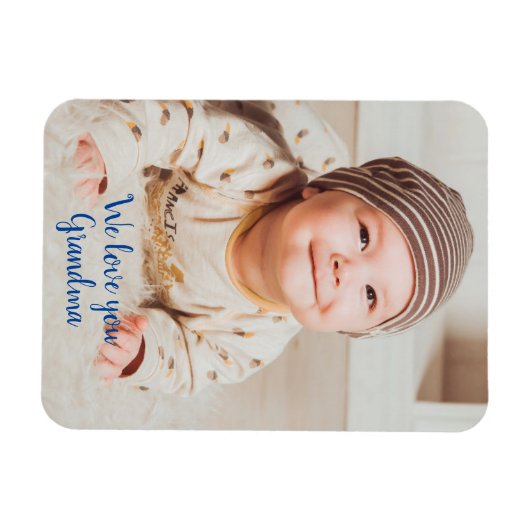 Wir Liebe Sie Oma Fotografie mit Typografie Mag Magnet (Horizontal)