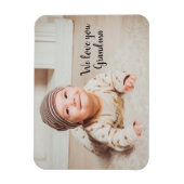 Wir Liebe Sie Oma Fotografie mit Typografie Mag Magnet (Vertikal)