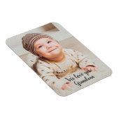 Wir Liebe Sie Oma Fotografie mit Typografie Mag Magnet (Rechte Seite)